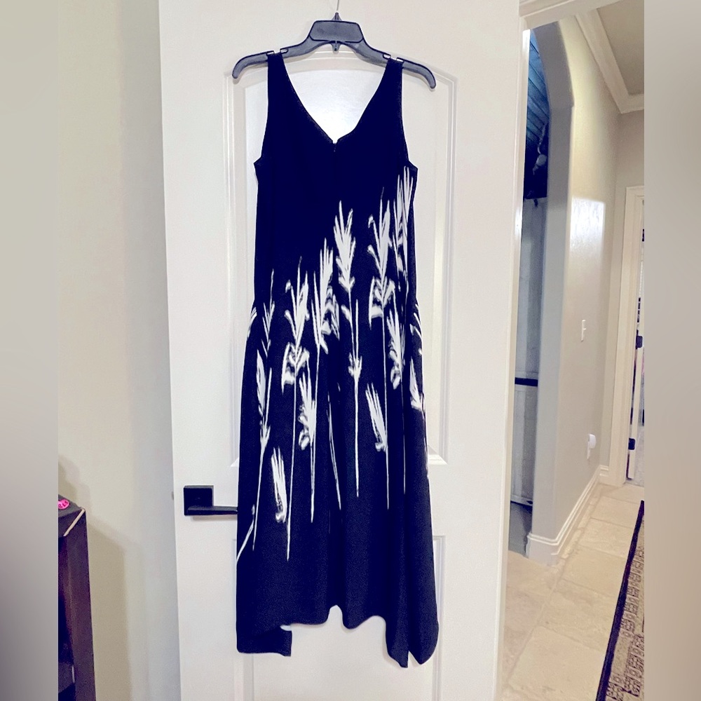 ✨ Brand New Natori Bamboo Fluid Crepe Slip Dress In Black With White✨